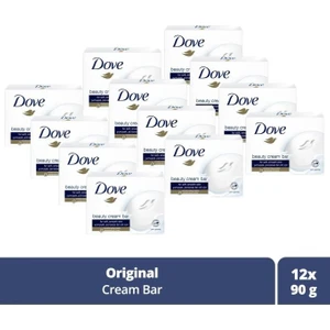 Dove Beauty Cream Bar Katı Güzellik Sabunu Original Nemledirici Etkili 90 G X12