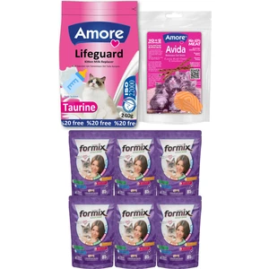 Lifeguard Yavru Kedi Süt Tozu 240 gr 12LI Sticks Ödülü 60 gr Biberon Punch Islak Mama 6 x 85 gr