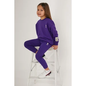 U.S. Polo Assn. Mor Uzun Kol Kız Çocuk Takım