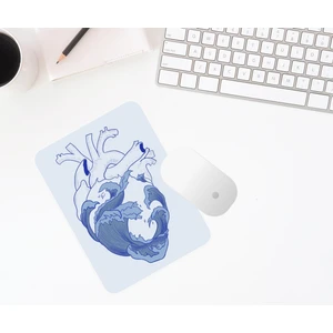 Baskı Bazar Baskıtech Mavi Kalp Baskılı Mouse Pad