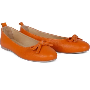Karven Shoes Kadın  Oranj Deri Babet 10055