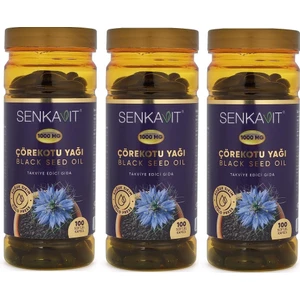 Bitkisel Çörekotu Yağı Softjel 1000 Mg 100 Kapsül 3 Lü Paket