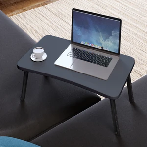 Renkli Laptop Sehpası Katlanabilir Yatak Koltuk Üstü Kahvaltı Bilgisayar Sehpası Gri