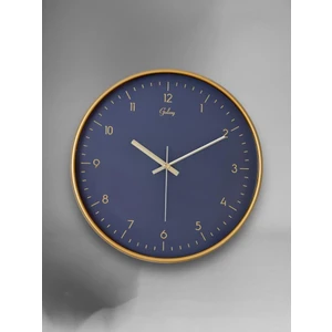 D-218-A Siyah Kadran 30 cm Sessiz Akar Duvar Saati Gold