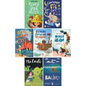 Uzaya Giden Tren - Nohut Adam - Ayvayı Yedik Müzesi - Çantamdan Fil Çıktı - Benim Zürafam Uçabilir - Melodi - Balino 7 Kitap Set