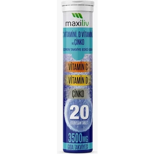 C Vitamini - D Vitamini ve Çinko Efervesan 20'li Tablet 3500 mg