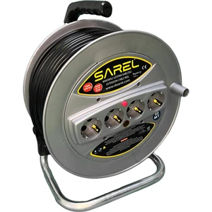 Termal Sigortalı 3*1.5 Mm^2 50 mt Makaralı Uzatma Kablosu Gri