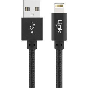 Linktech K544 Safe Lightning USB Örgü Metal Data/şarj Kablosu 30CM