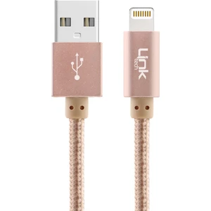 Linktech K544 Safe Lightning USB Örgü Metal Data/şarj Kablosu 30CM