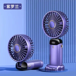 Yeni USB El Fanı Mini Taşınabilir Öğrenci Fan Dijital Ekran Katlanır Aromaterapi Küçük Elektrikli Fan (Yurt Dışından)