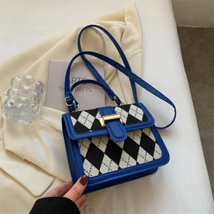 Moda Çanta Ekose Crossbody Çanta Moda Çanta Küçük Kare Çanta (Yurt Dışından)