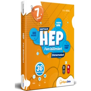Hiper Zeka Yayınları 7. Sınıf Haftalık Hep Fen Bilimleri 36 Deneme