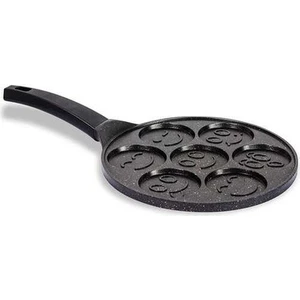 Yüz Emojili Granit Döküm Pankek Tavası 28 cm