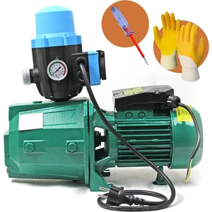 JET-100 Hidromat Pompalı Otomatik Paket Hidrofor Su Motoru 1.5 - 1 Kw Hp Eldiven + Kontrol Kalemi