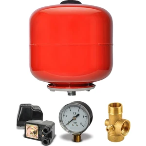 Profesyonel 24 Litre Küre Tank Hidrofor Genleşme Tankı Manometre - Beşyol - Basınç Şalteri