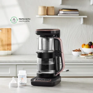 Çaysever Wifi 4 Ürün 1 Arada Konuşan Otomatik Cam Çay Makinesi Su Isıtıcı ve Filtre Kahve Demleme Makinesi 2500W