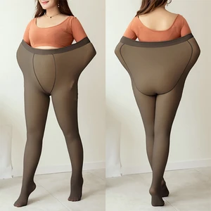 Secret Moda Büyük Beden Ince Görünümlü Thinlooking Ten Renk Termal Peluş Kadın Külotlu Çorap