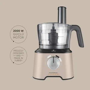 Power 4 Kanatlı Doğrayıcı, Buz Kırma Mutfak Robotu 2000W