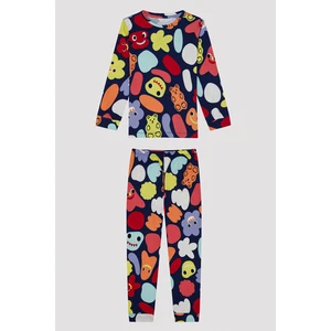 Erkek Çocuk Creatures Termal Lacivert Pijama Takımı