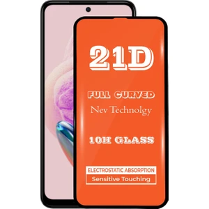 Kzy Xiaomi Redmi Note 12S ile Uyumlu Tam Kaplayan 21D Temperli Ekran Koruyucu Cam