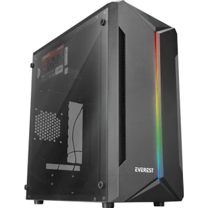 Saber Rgb LED Şeritli Peak 250W Akrilik Yan Panel Mini-T Gaming Oyuncu Kasası