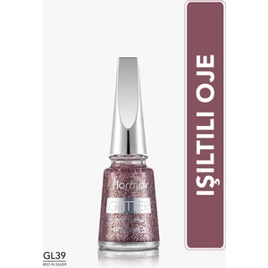 Glitter Red In Silver 39 Oje