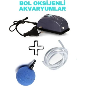 Fanus ve Akvaryum Için Oksijen Hava Seti (Hava Motoru+Hava Hortumu+Hava Taşı) Komple Set