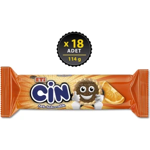 Cin Lokmalik Portakallı Bisküvi 114 G x 18 Adet