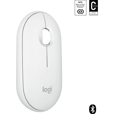 Logitech M350s Pebble 2 Bluetooth Kablosuz Sessiz Kompakt Mouse -