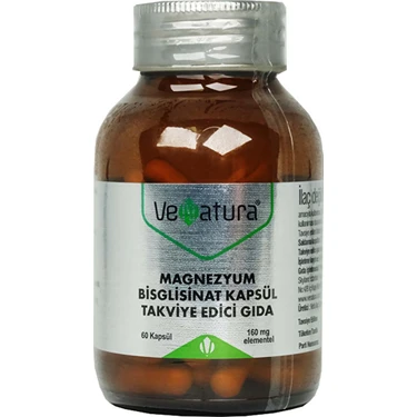 VeNatura 60 Kapsül Magnezyum Bisglisinat Yetişkinler İçin Takviye Edici