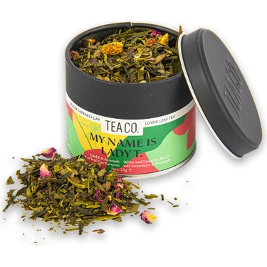 Tea Co Çilek ve Ananaslı Beyaz Çay- My Name Is Lady T. 25 gr | Tea