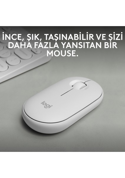 M350s Pebble 2 Bluetooth Kablosuz Sessiz Kompakt Mouse - Beyaz