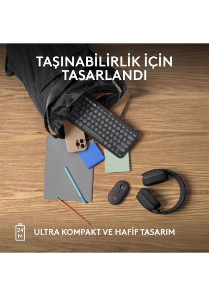 M350s Pebble 2 Bluetooth Kablosuz Sessiz Kompakt Mouse - Siyah