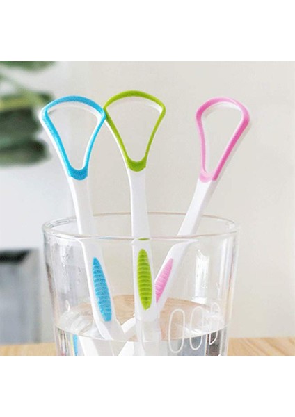 Plastik Hijyenik Dil Temizleyici Alet Renk Ağız Bakım Fırçası 1 Adet Dil Dil Sıyırma Hijyenik 1 Adet fırsatları