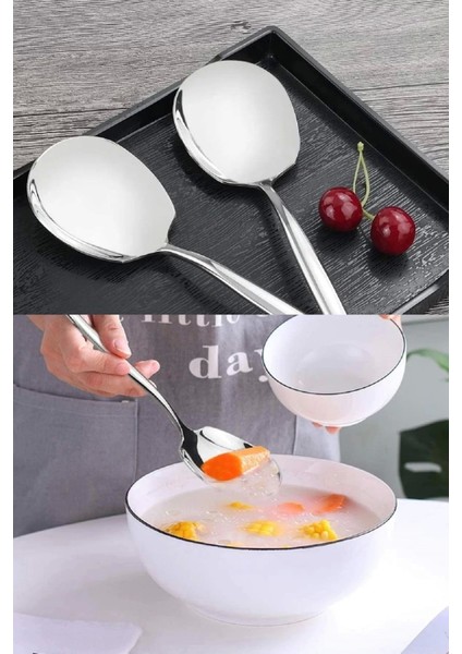 Servis Kaşığı Seti 3 Lü Paslanmaz Çelik Lüx Salata Börek Pasta Fırın Tavuk Patates Servis Kaşığı fiyatları