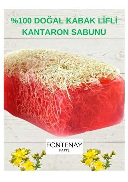100 El Yapımı Doğal Kabak Lifli Kantaron Sabunu