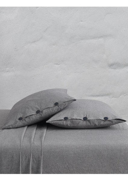 Chambray 100% Pamuklu Yıkamalı Iplik Boya Çarşaf Antrasit 240X260 modelleri