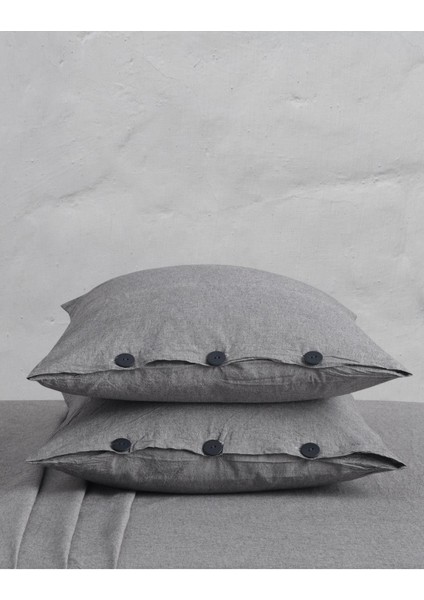 Chambray 100% Pamuklu Yıkamalı Iplik Boya Çarşaf Antrasit 240X260 fırsatları