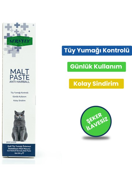 Anti-Hairball Malt Paste 100GR ( Kediler Için Tüy Yumağı Önleyici )