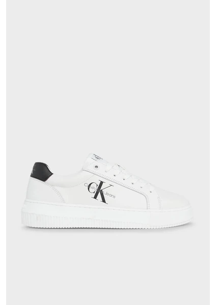 Calvin Klein Deri Logolu Sneaker Ayakkabı YW0YW008230LB Bayan Ayakkabı YW0YW00823 0lb