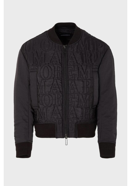 Emporio Armani Su Geçirmez Isı Yalıtımlı Çift Fermuarlı Bomber Ceket Erkek Ceket 6R1B76 1nıjz 0999