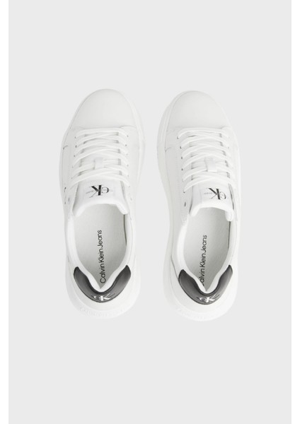 Calvin Klein Deri Logolu Sneaker Ayakkabı YW0YW008230LB Bayan Ayakkabı YW0YW00823 0lb