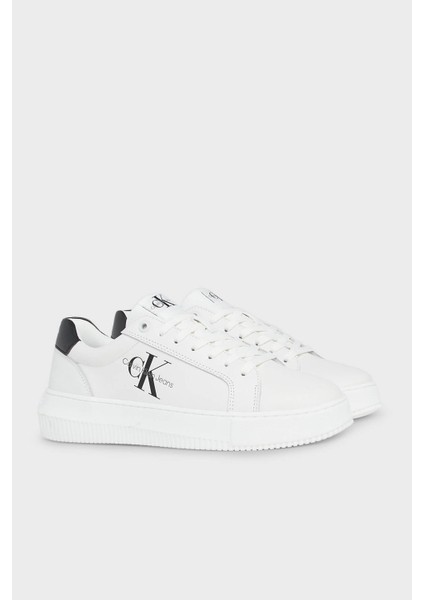 Deri Logolu Sneaker Ayakkabı YW0YW008230LB Bayan Ayakkabı YW0YW00823 0lb