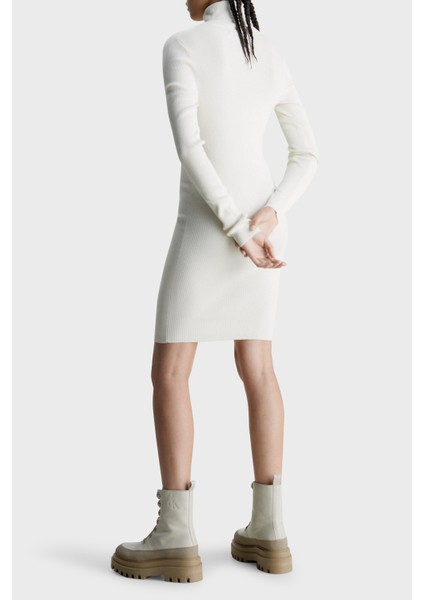 Logolu Slim Fit Balıkçı Yaka Triko Mini Elbise J20J221690YBI Bayan Elbise J20J221690 Ybı fiyatları