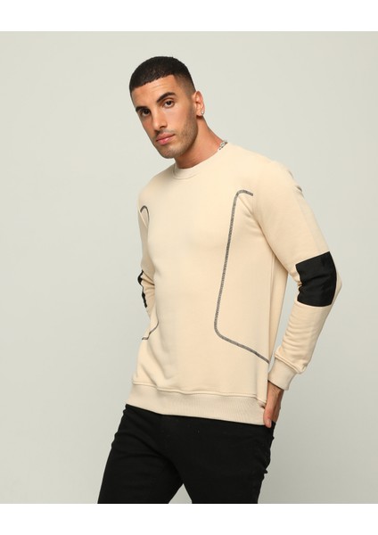 Owut Collection Erkek Regular Fit Bisiklet Yaka Baskılı Pamuklu Sweatshirt