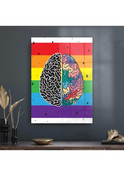 Cam Tablo Brain 70X100 cm