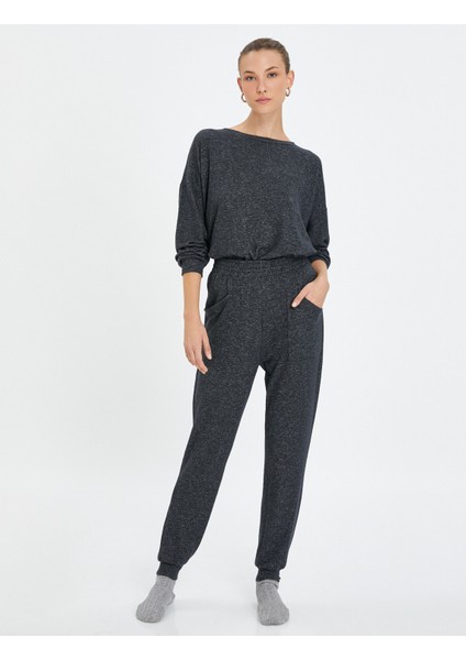 Jogger Pijama Altı Beli ve Paçası Lastikli Viskon Karışımlı fiyatları