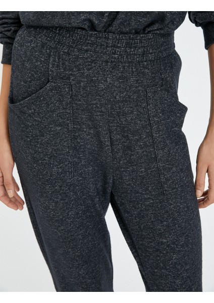 Jogger Pijama Altı Beli ve Paçası Lastikli Viskon Karışımlı indirimleri