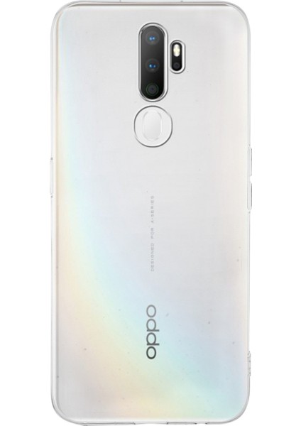 Caseart Oppo A5 2020 Kapak 1mm Süper Silikon Şeffaf Kılıf