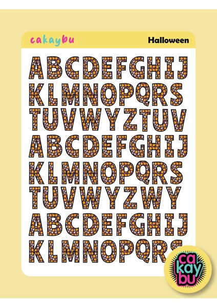Halloween Letters Sticker